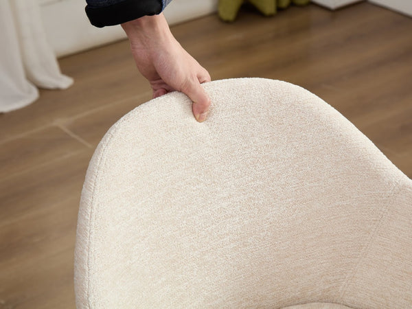 English Elm 180° Swivel Barrel Velvet Accent Chair Eucalyptus Base Ergonomic Living Room Seat W2664P462025