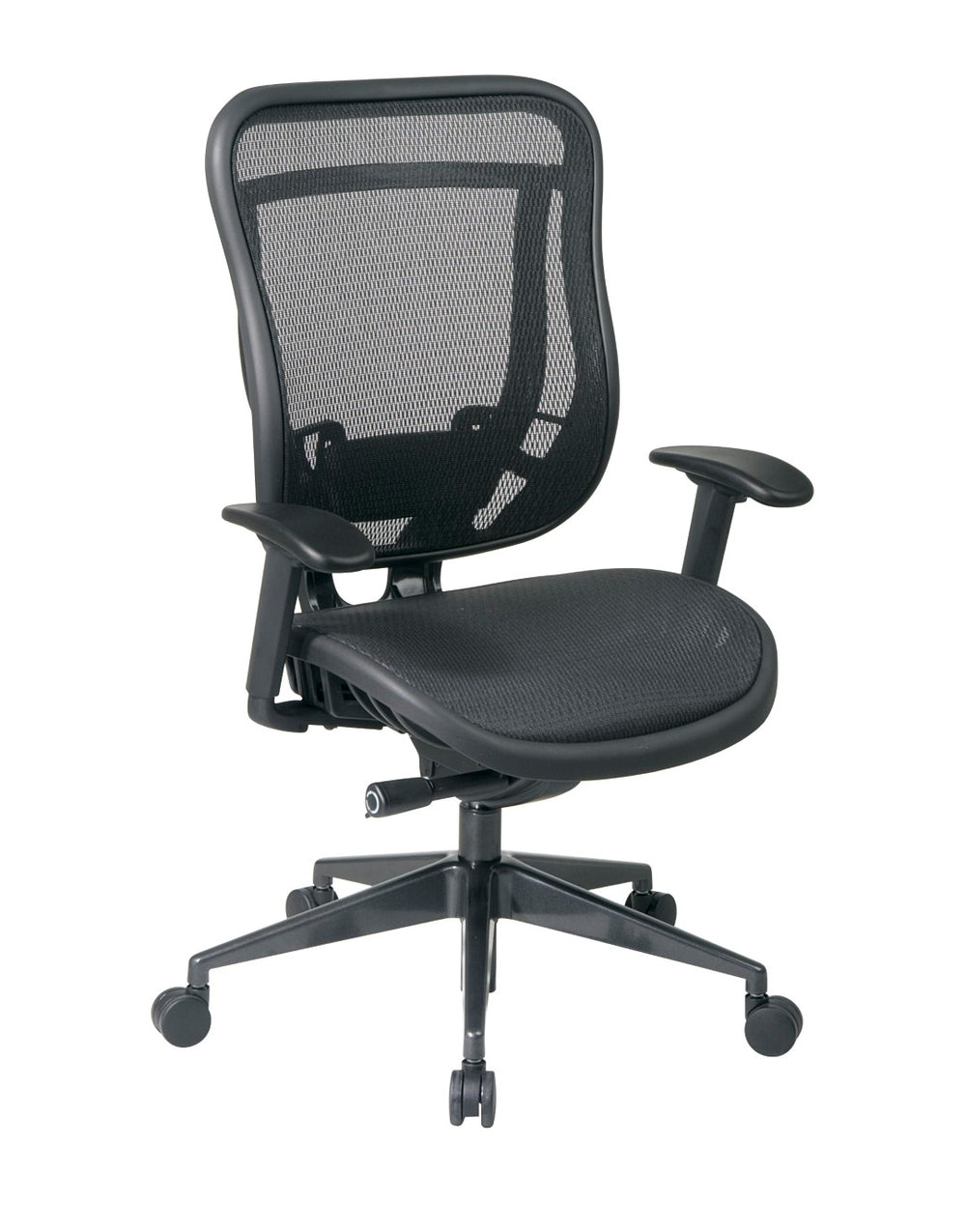 OSP Home Furnishings Executive High Back Mesh Office Chair with Lumbar Support and Ergonomic Synchro Tilt Control 818-11G9C18P