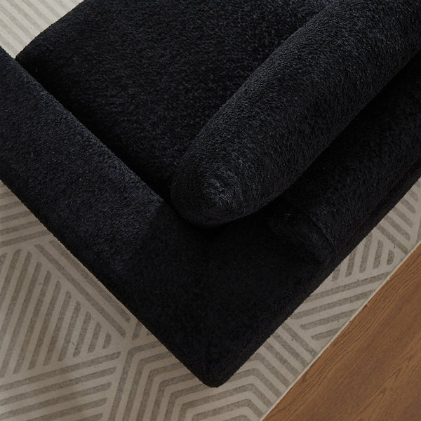 English Elm 99-Inch Chenille Cloud Curved Sectional Sofa – Elegant L-Shaped Couch With Chaise, No Assembly! W834S00478