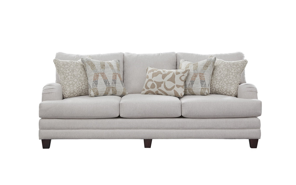 Fusion Blair Cream Sofa - Transitional Design With English Arms, Reversible Cushions, And Stylish Pillows Cream W ,100% Polyester 4480-kp Blair Cream