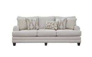 Fusion Blair Cream Sofa - Transitional Design With English Arms, Reversible Cushions, And Stylish Pillows Cream W ,100% Polyester 4480-kp Blair Cream