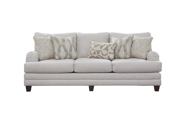 Fusion Blair Cream Sofa - Transitional Design With English Arms, Reversible Cushions, And Stylish Pillows Cream W ,100% Polyester 4480-kp Blair Cream