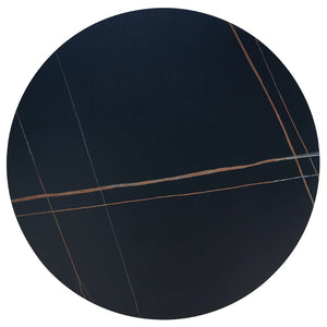 English Elm Table 5-Piece Modern Dining Set: 42-Inch Sintered Stone Round Table & 4 Ergonomic White Chairs W2920S00015-GIGA