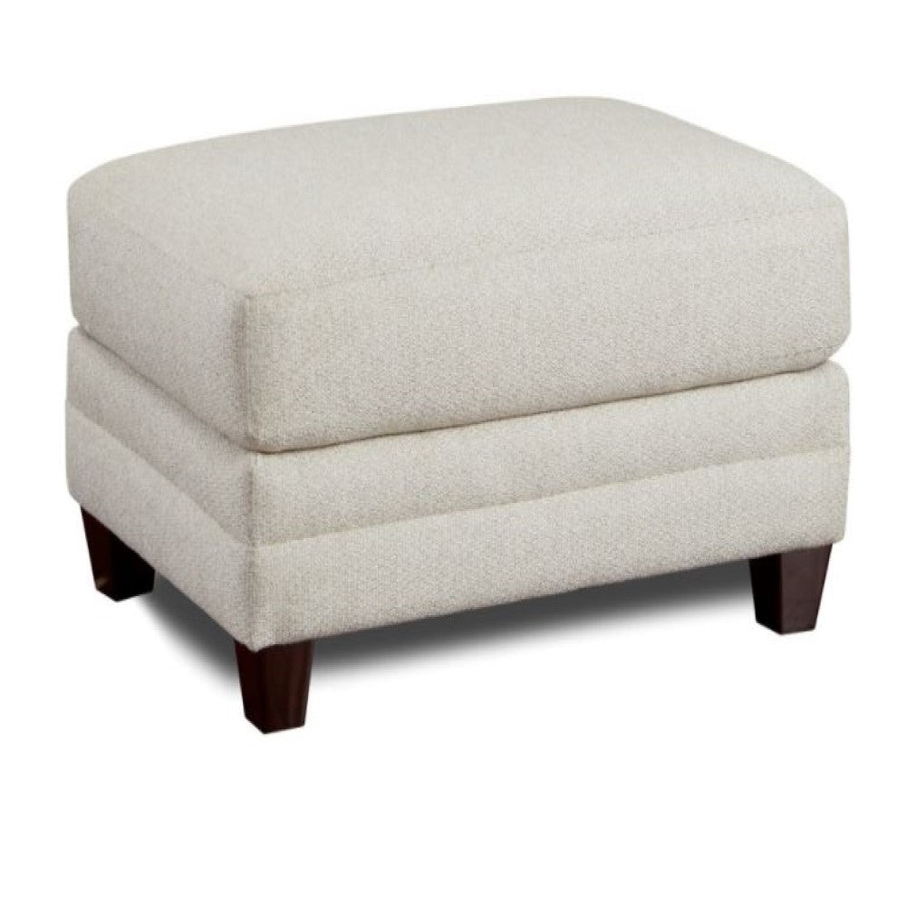 Fusion Basic Wool Ottoman In Khaki - Stylish, Durable, And Stain-resistant With Elegant Wood Legs Khaki S,95% Polypropylene,5% Polyester 4483 Basic Wool Ottoman