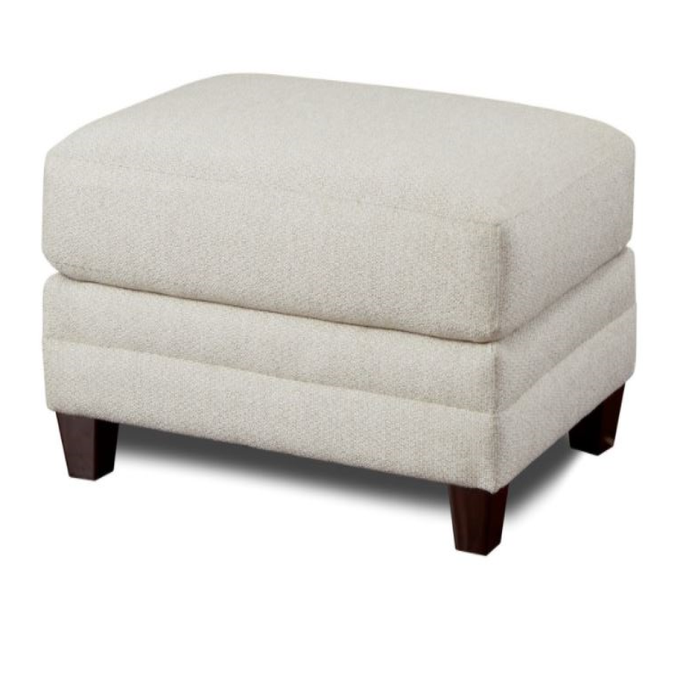 Fusion Basic Wool Ottoman In Khaki - Stylish, Durable, And Stain-resistant With Elegant Wood Legs Khaki S,95% Polypropylene,5% Polyester 4483 Basic Wool Ottoman