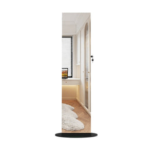 English Elm 360°swivel Jewelry Armoire with Lighted Interior Full Length Mirror Lockable White Black W3406P411299