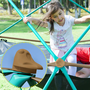 English Elm 12ft Steel Geodesic Climbing Dome with Hammock for Kids Outdoor Backyard Play N710P437090E