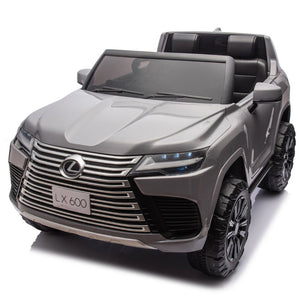 English Elm Licensed Lexus Lx600 24v Two Seater Kids Ride on Suv with Remote and Suspension Gray W1578P339058