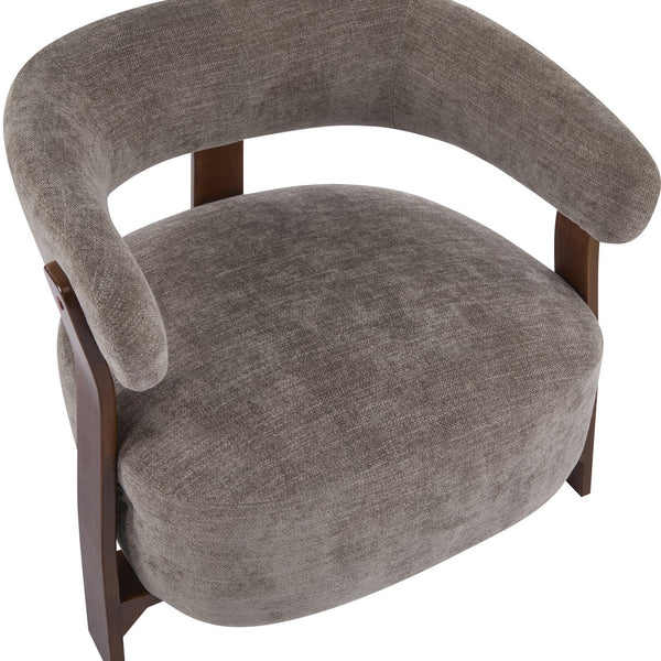 English Elm Christopher Knight Home® - accent Arm Chair with Bent Wood Legs and Plush Upholstery, Modern Minimalist Comfort & Stability Brown,Walnut 29 L x 27.75 W x 21 H N776P368458B