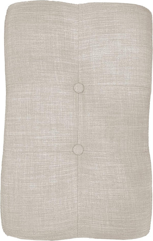 English Elm Transitional 3-Piece Counter Bar Dining Set with Weathered Gray Wood, Tufted Beige Stools, USB Ports Brown+Beige 63 L x 23 W x 5 H B011S01826