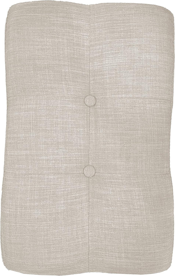 English Elm Transitional 3-Piece Counter Bar Dining Set with Weathered Gray Wood, Tufted Beige Stools, USB Ports Brown+Beige 63 L x 23 W x 5 H B011S01826