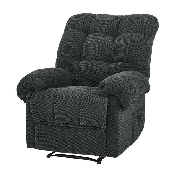 English Elm Camel Overstuffed Manual Recliner with High Density Padding for Modern Living Rooms Dark Gray W5568P449822