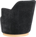 Clarita Black Chenille Fabric Swivel Accent Chair 449Black Meridian Furniture