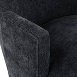 Clarita Black Chenille Fabric Swivel Accent Chair 449Black Meridian Furniture