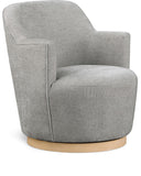 Clarita Light Grey Chenille Fabric Swivel Accent Chair 449Grey Meridian Furniture