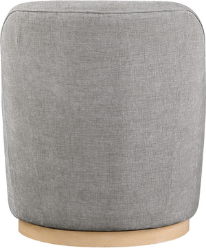 Clarita Light Grey Chenille Fabric Swivel Accent Chair 449Grey Meridian Furniture