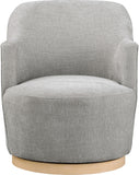 Clarita Light Grey Chenille Fabric Swivel Accent Chair 449Grey Meridian Furniture