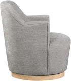 Clarita Light Grey Chenille Fabric Swivel Accent Chair 449Grey Meridian Furniture