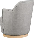 Clarita Light Grey Chenille Fabric Swivel Accent Chair 449Grey Meridian Furniture