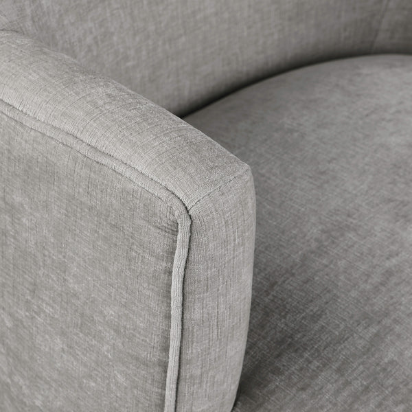 Clarita Light Grey Chenille Fabric Swivel Accent Chair 449Grey Meridian Furniture