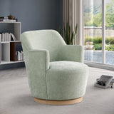 Clarita Mint Chenille Fabric Swivel Accent Chair 449Mint Meridian Furniture