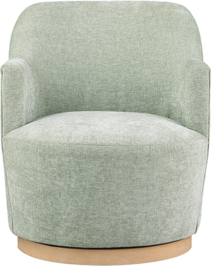 Clarita Mint Chenille Fabric Swivel Accent Chair 449Mint Meridian Furniture