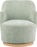 Clarita Mint Chenille Fabric Swivel Accent Chair 449Mint Meridian Furniture