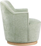 Clarita Mint Chenille Fabric Swivel Accent Chair 449Mint Meridian Furniture