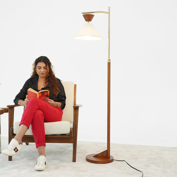 English Elm Ashcroft Furniture - Contemporary Floor Lamp Zensa - Stylish Brown Light For Cozy Living Room, Bedroom & Office Decor B183P315130