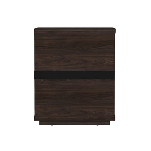 English Elm Evelyn 20" Modern Nightstand In Brown - Stylish Storage Solution With Drawer & Open Shelf Space B365P398526
