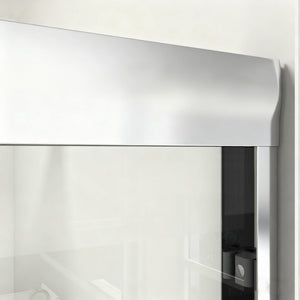 English Elm 44" Semi-frameless Double Sliding Shower Door Brushed Gold Tempered Glass Walk-in W1920P385301