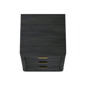 English Elm Evelyn 20" Nightstand In Charcoal Gray - Modern 3-Drawer Design For Stylish Bedroom Storage & Decor B365P398525