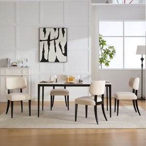 English Elm Wooden Farmhouse Dining Chairs Set of 2 Upholstered Seats Solid Legs for Kitchen W3244P392827