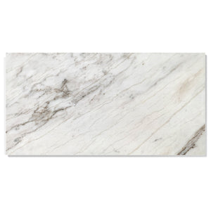 English Elm 12*24 Snow Mountain White Marble Tiles - Polished Natural Stone For Elegant Walls & Floors, 4 Pcs W1696P262331