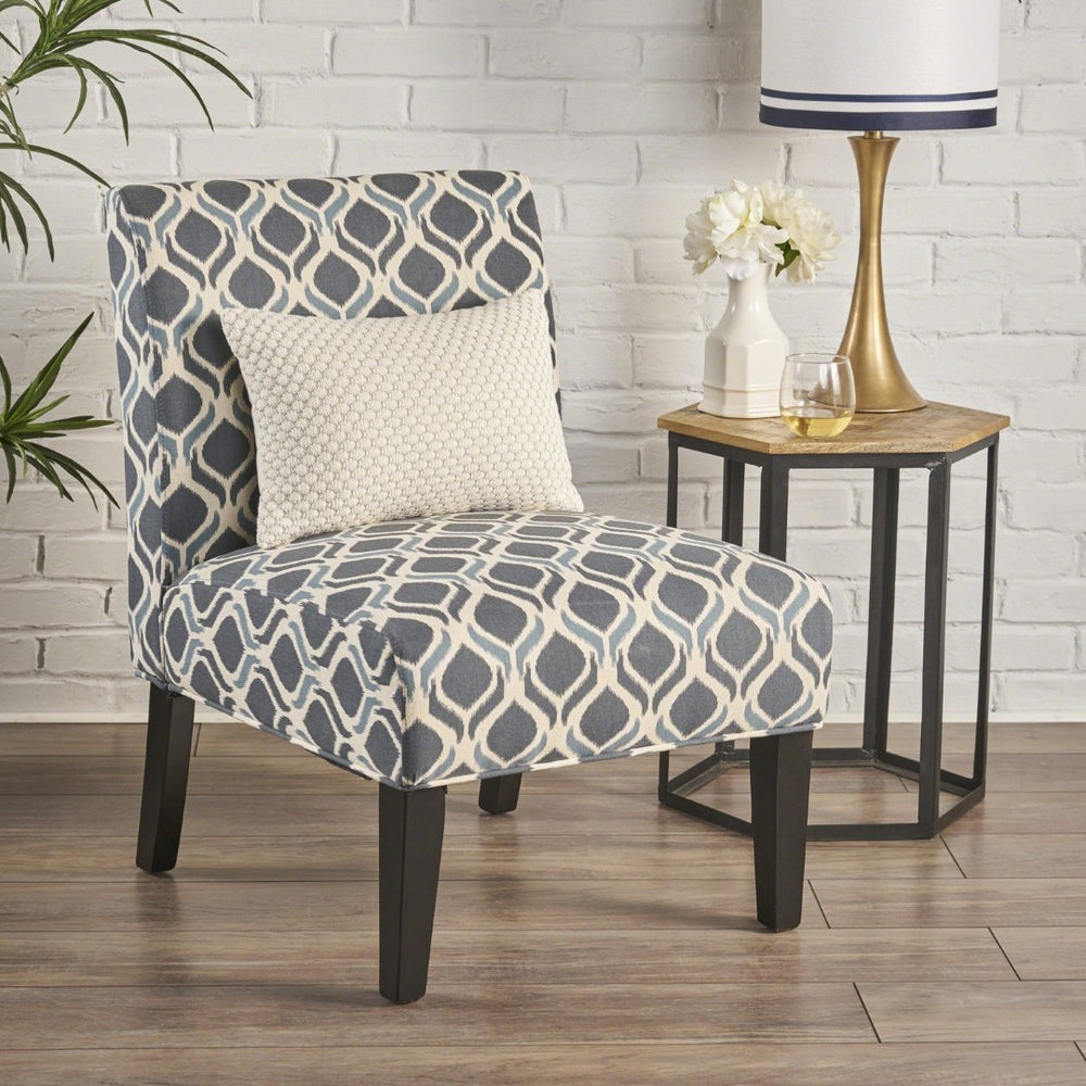 English Elm Accent Chair with Rubberwood Legs Plush Upholstery for Modern Living Spaces N771P218155B