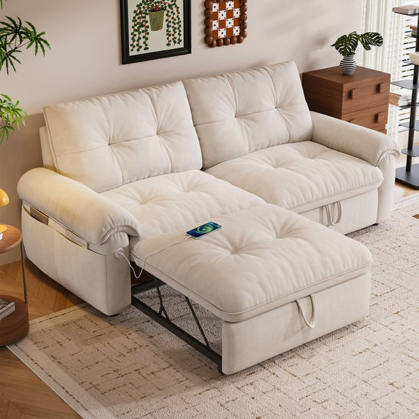 English Elm W3820s00014is Velvet Sleeper Sofa Convertible Guest Bed for Studio Apartments W3820S00024