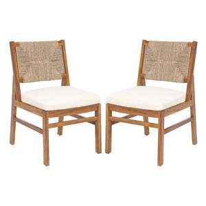 English Elm Christopher Knight Home® - Outdoor Arly Wicker Dining Chairs Set Of 2 - Teak Finish, Plush Cushions, Perfect For Patios! N773P337373B