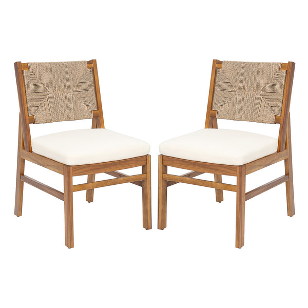 English Elm Christopher Knight Home® - Outdoor Arly Wicker Dining Chairs Set Of 2 - Teak Finish, Plush Cushions, Perfect For Patios! N773P337373B
