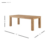 Bedford 75" Rectangular Dining Table - Brushed Smoke