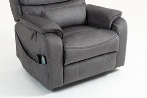 English Elm Lounge Electric Lift Chair With 180° Recline, Massage, Heating, Storage & Wireless Charging Options W547S00058