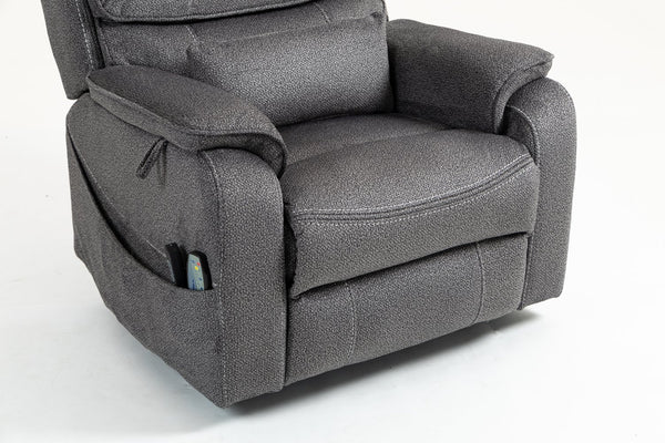 English Elm Lounge Electric Lift Chair With 180° Recline, Massage, Heating, Storage & Wireless Charging Options W547S00058