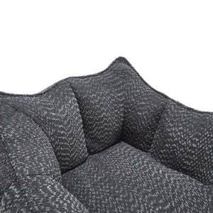 English Elm Sofa plush beanbag chair with superfiber cover and resilient foam filling for ultimate home comfort and relaxation Black W1996P252270