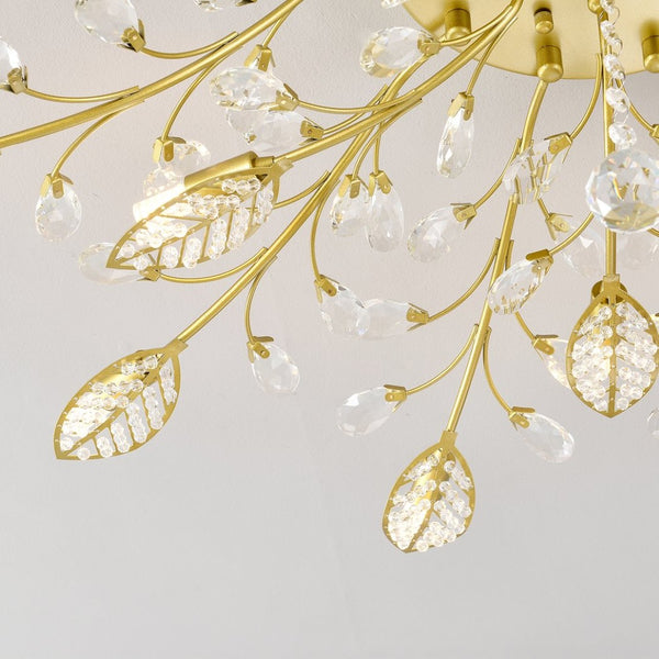 English Elm 15-light Gold Farmhouse Chandelier Seeded Glass Shades for Dining Room or Island W5008P466522