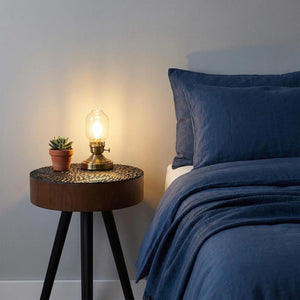 English Elm 15.7-inch Round Carved Mdf Accent Table Distressed Vintage Style for Bedroom or Living Room W3935P406044