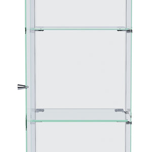 English Elm Premium 5-Tier Glass Display Case With Led Lighting, Stylish Design For Collectibles, Home & Office W2700P353066-GIGA