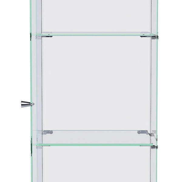 English Elm Premium 5-Tier Glass Display Case With Led Lighting, Stylish Design For Collectibles, Home & Office W2700P353066-GIGA