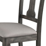 English Elm Tan and Weathered Grey Open Back Side Chairs (Set Of 2)