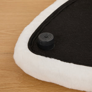 English Elm 29.9"Wide Faux Fur Storage Ottoman Set with Reversible Lid, Metal Legs, Foam Seat, 275lb Capacity Ivory W3098P296975