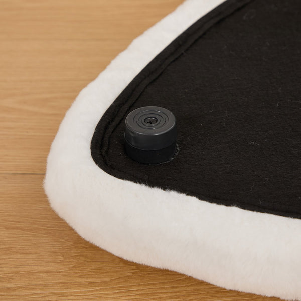 English Elm 29.9"Wide Faux Fur Storage Ottoman Set with Reversible Lid, Metal Legs, Foam Seat, 275lb Capacity Ivory W3098P296975