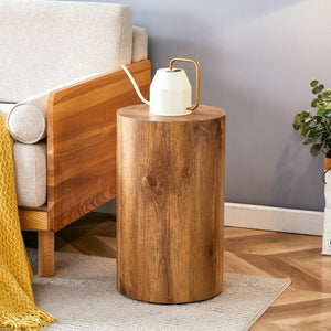 English Elm The Cylindrical Table - Stylish Multi-Use Solution For Small Spaces, Coffee Table & Desk Alternative W1151P200296-GIGA